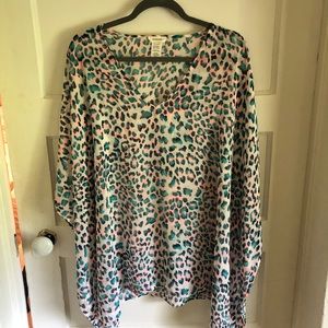 Boutique bought cheetah print top.